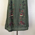 Umgee  Deep Green Floral Embroidered Mini Dress, Sz Small Photo 4