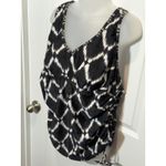 Liz Lange Maternity Tankini Top XXL Black White Ruched Sides Racerback Womens Photo 1