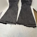 Risen Women's High Rise Distressed Raw Hem Flare Jeans 32/15 NWT Black Size undefined Photo 6