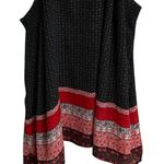 Torrid Sleeveless Tunic Swing Halter Tank Mini Challis Black/Red size 0 L Photo 6