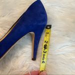 Kate Spade Heels | New York Dreamer Blue Suede Heart Peep Toe Pumps Size 8 1/2 B Photo 6