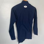 Under Armour Vintage Womens Compression Top Size Md Blue Nylon Made In USA Photo 3