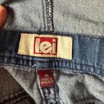 LEI Shortalls Jeans Indigo Denim Button Buckle Size M 100% Cotton Blue Size M Photo 2