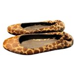 Donald J Pliner Women's Giraffe Print Ballet Flats Size 7.5 Brown Photo 1