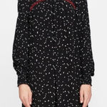 ZARA Star Print Stitch Black Romper Photo 0