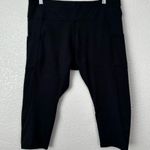 Pact Organic Cotton Black Side Pockets Cropped Leggings, Size XL Photo 0