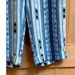 BCBGMAXAZRIA Cedric Patterned Print Summer Lounge Cropped Blue Pants Size XS Photo 2