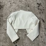 ZARA  Crop Blazer in Oyster White Size Medium Photo 2