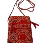 Vera Bradley Paprika Mini Hipster Crossbody Purse Bag Boho Floral Print Orange Photo 1