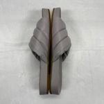 Eileen Fisher Padded Leather Slides Sandals Casual Slip On Gray Size 6.5 Photo 6