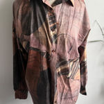 Pretty Little Thing Abstract Print Button Down Shirt Womens US 4 Oversized Photo 0