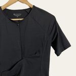 Athleta Pacifica Wrap Front Quarter Zip Black Tee Size XS Photo 2