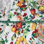 LC Lauren Conrad shawl collar blazer fruit pattern one button ruched 3/4 sleeve Photo 4