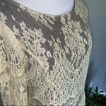 Free People  NWT Lace Boho Dress Ivory Photo 8