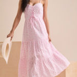 Altar'd State NEW Altar’d State Pink Floral Maxi Dress Size Medium NWT Photo 0