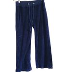 Charlotte Russe Velour Sweatpants - Size Junior 10, Navy Blue Photo 1
