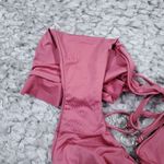 Soluna Tie Side Hipster Swim Bikini Bottom Mulberry Pink Half Moon Fit Medium Photo 4