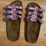 Birki Arizona Lavender Purple Leather‎ Sandals Women's Size 37 US 6 Photo 0