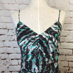Parker Ruched Dress in Barb Wire Brown and Green Photo 1