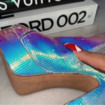 Alexandre Birman New  Loreta Holographic Leather Platform Bootie Boot Womens 37 Photo 11