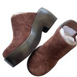 Everlane  The Wooden Puffa Clog Dark Umber Suede Brown Size 5 New without Box! Photo 10