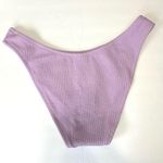 J.Crew Textured Curved Waist Cheeky Bikini Bottom in Pastel Purple Size L New Photo 3