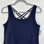 Talbots T by  Womens Dress Size L Navy Blue Sleeveless Tank‎ Bodycon Athletic NWT Photo 2