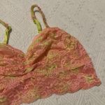 Victoria's Secret PINK Victoria’s Secret Yellow Pink Lace Bralette Women’s Sz M Medium Photo 1