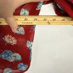 Urban Outfitters Pins & Needles Red Floral Top Womens Medium Short Sleeve Sheer Boho Indie Layer Photo 7