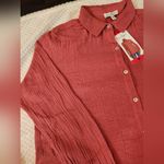 Lee NWT Jessica Simpson Ladies' Gauze Button Front Shirt Size M Photo 5