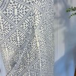 Lilla P Woven Hand Printed Gauze Floral Shift Dress Adjustable Neckline Sz S 🧡 Blue Photo 4