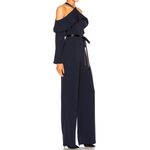 Alexis Navy Nola Open Shoulder Ruffle Jumpsuit Photo 2