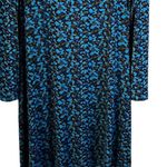 Cut Loose Blue Multicolored Floral Swing Dress Womens Size Small Long Sleeve Photo 4