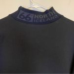 66 NORTH Iceland Torfajokull Logo Turtleneck Sweater Top in Black Sz XS Photo 7
