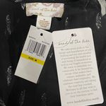 Band Of The Free New  Metallic Chiffon Bell Sleeve Mini Dress Black Silver Medium Photo 18