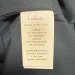 Lulus Inspired Confidence Dark Teal Satin Long Sleeve Mini Dress Front XS Green Photo 4