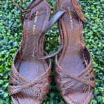 Guess Brown Snakeskin Sandals Photo 0