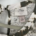 Knox Rose Boho Tank Top Green White Tie Dye Crochet Sleeveless Size S Photo 6