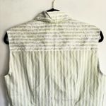 Ears Of Buddha Chrissy Sleeveless Silk Button Down Top Lace Detail Size XS White Photo 6