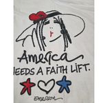 EMERSON STREET Sleep Shirt Cotton SS Pajama One Size OSFA America Needs Faith White Photo 1