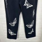 SheIn Black Butterfly Printed Straight Leg Jeans Size M Photo 3