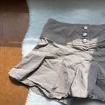 Vanilla Star Jeans Vanilla Star Mini Skirt Pleated High Waist‎ Button Front Tan Skater Y2K Medium Photo 3