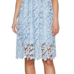Bardot Ricko Lace Dress Womens US 12 Pastel Blue Midi Cocktail V Neck Photo 0