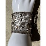 Vintage Freshwater .999 Silver Pearl Wire Rope Cuff Bracelet Wrapped Pearls 7.5” Photo 9