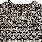 Dress Barn  Dark Navy & White Damask Print Flounce Sleeve Blouse Size 2X Photo 7