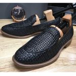 Sarto Franco Sarto Eda 2 Loafers Womens 11 Black Woven Slip On Comfort Shoes Photo 3