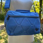 Lug Boomer Quilted Crossbody Bag Blue Shoulder Strap RFID Zip Pockets NWOT Photo 1