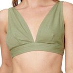 Bar III  Denim Bralette Top Color Green Size Large Photo 0
