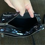 PINK - Victoria's Secret Victoria’s Secret 2012 Sequinned adjustable crossbody Bag, midnight blue 9”x6” Photo 12