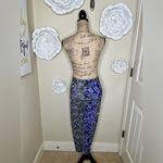 Honey & Lace Soft Stretchy White, Black & Blue Leggings in Size One Size Photo 7